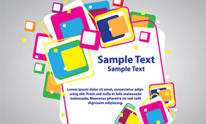 Colorful cubes card design